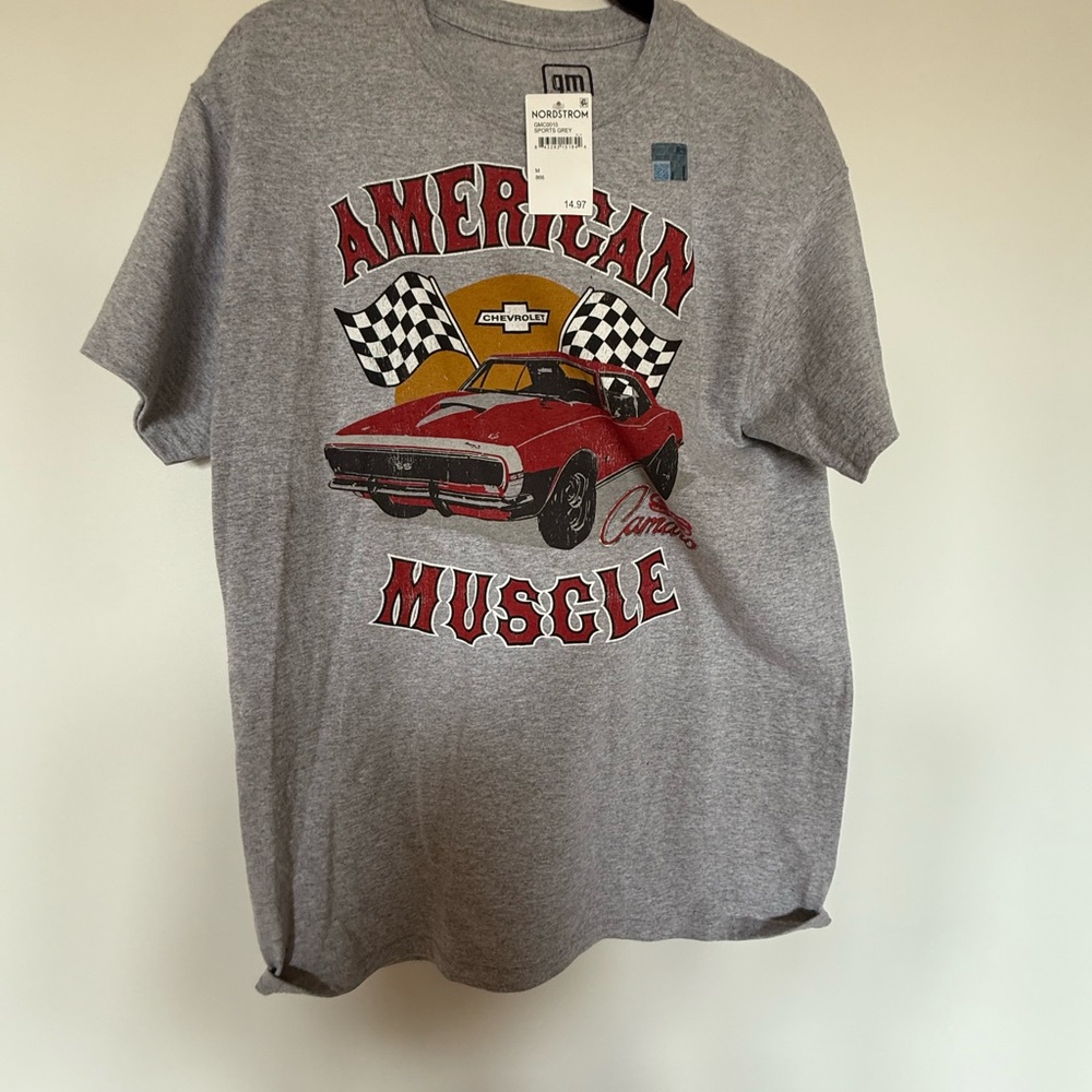 NWT Nordstrom Gray American Muscle Car Tee Camaro